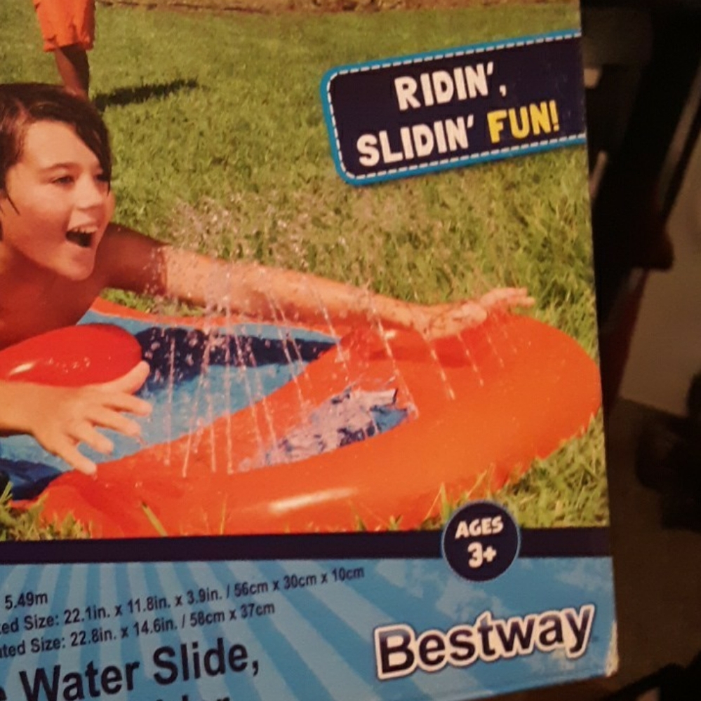 H2O Go! Single Water Slide Inflatable Mat Drench Pool 18 foot long Slip & Slide - Picture 2 of 5